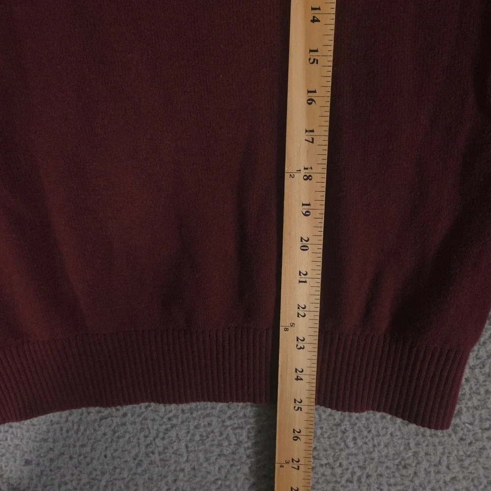 Banana Republic Sweater Mens Large Factory Button Mock‎ Neck Cotton Wool Blend